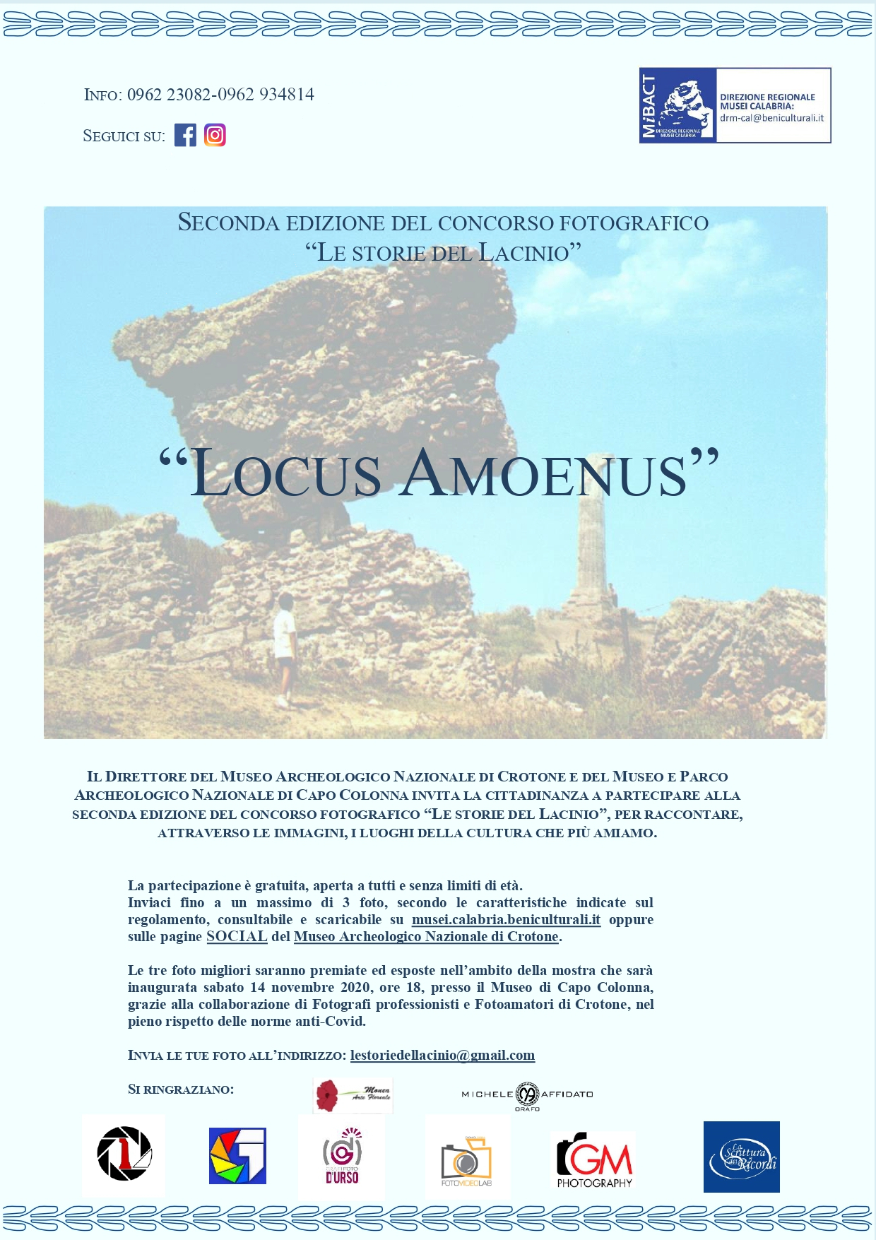 “Locus Amoenus” - A Capo Colonna ritorna il contest fotografico “Le storie del Lacinio”.